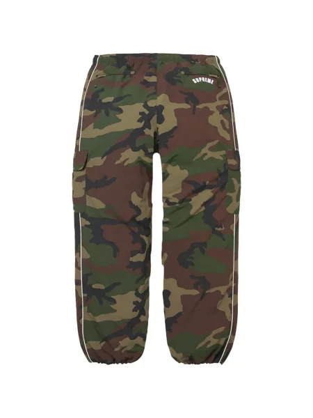 Pantaloni cargo Supreme cu imagine cu model camuflaj verde