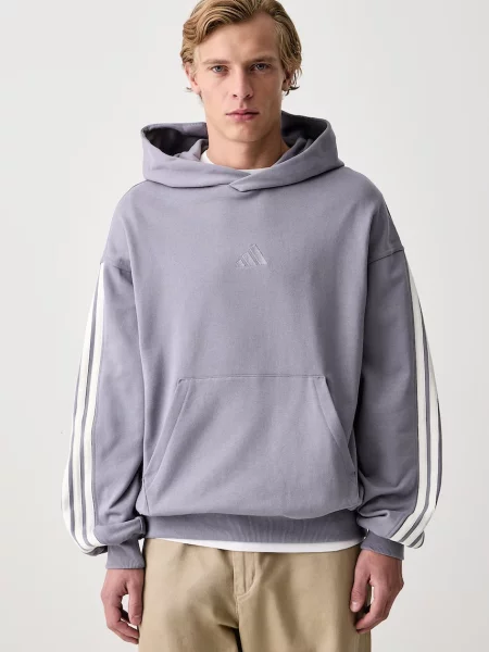 Adidas bluza z kapturem fioletowa