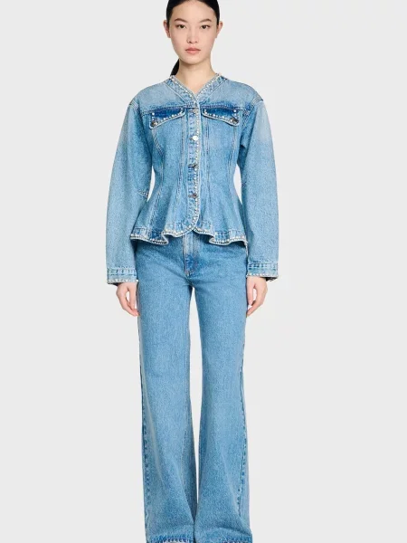 Джинсова куртка Sandro блакитна