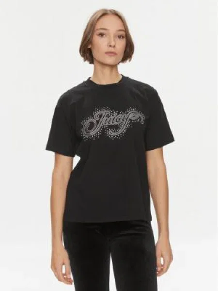 Juicy Couture Tricou Scatter Diamante Relaxed Fit negru