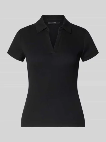 T-shirt z kołnierzykiem polo model Kleoh Polo' Someday czarna