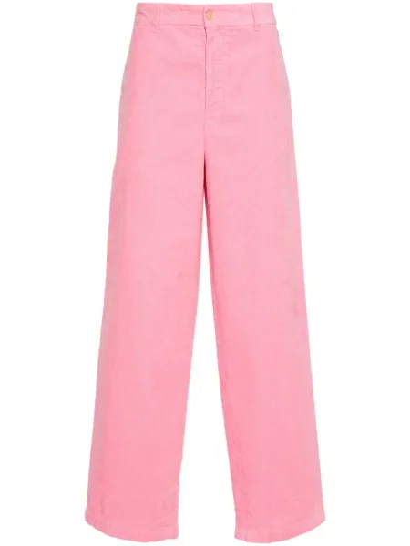 Pantaloni Acne Studios de catifea cord roz