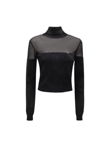 Sweter Elisabetta Franchi o krotszym kroju czarny