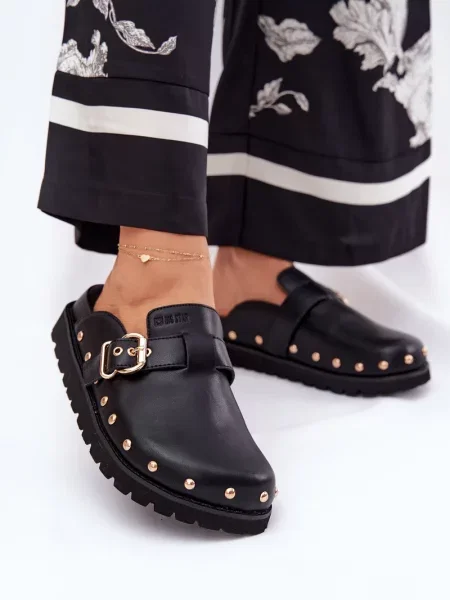 Usnjene cokle Big Star Shoes s platformo