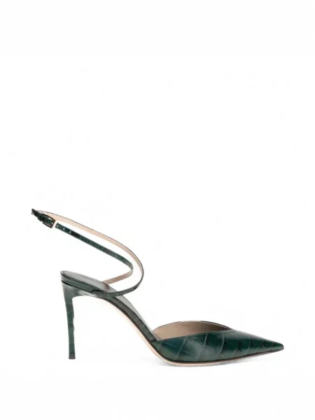 Pantofi cu toc Tom Ford din piele verde