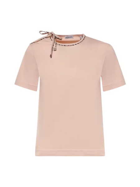 Kompaktowa koszulka Burberry różowa
