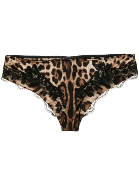 Chiloți Dolce & Gabbana cu imagine cu model leopard maro