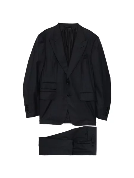 Costum Tom Ford cu rever albastru