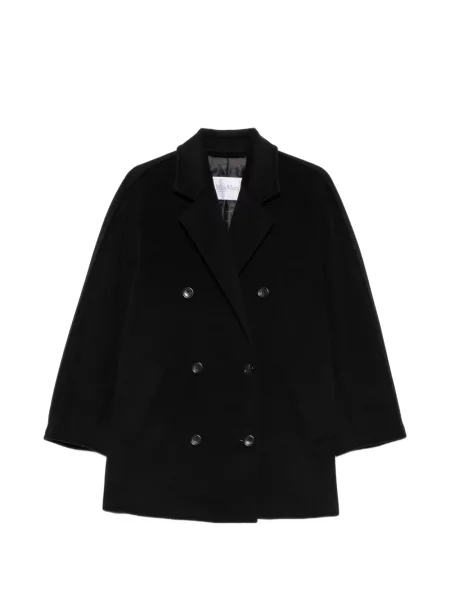 Palton Max Mara cu două rânduri de nasturi negru