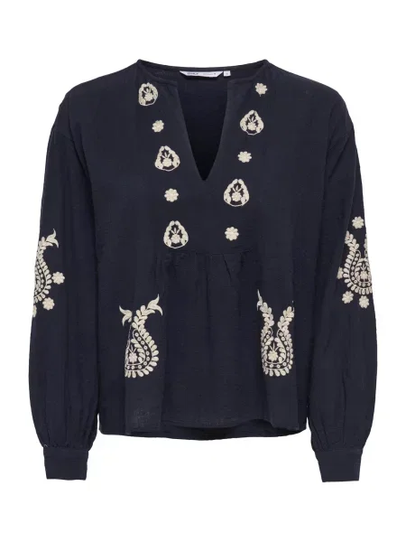 ONLY Bluză ONLMoon noapte / grej albastru