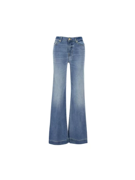 Jeansy dzwony 7 For All Mankind z wysoką talią niebieskie