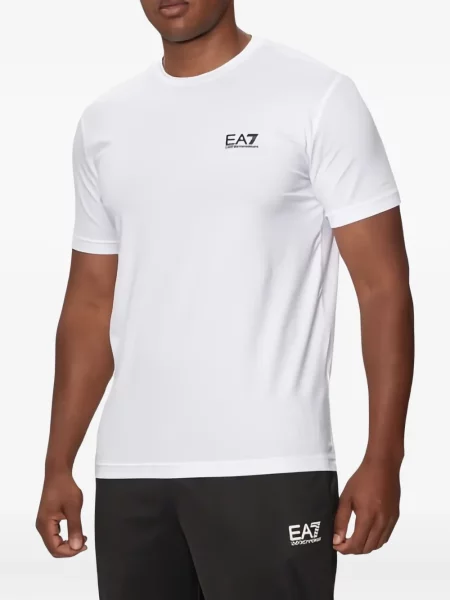 Tricou Ea7 Emporio Armani cu autograf alb