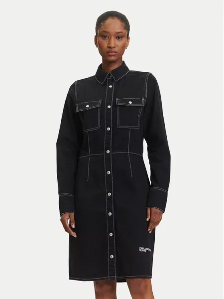 Karl Lagerfeld Jeans Sukienka jeansowa granatowy
