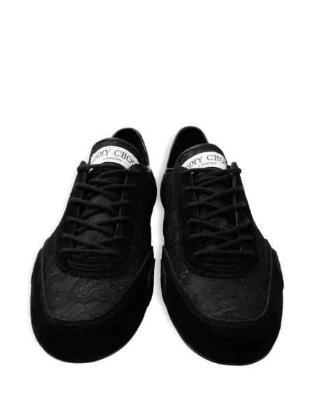 Sneakerși Jimmy Choo din dantelă negru