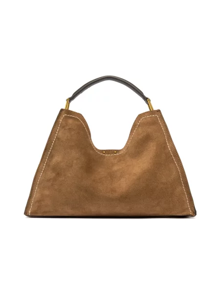 Torebka skórzana Gianni Chiarini brązowa