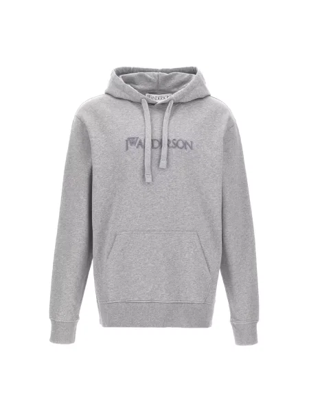 Haftowana bluza z kapturem Jw Anderson szara