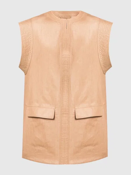 Жилет з льону Loro Piana коричневий