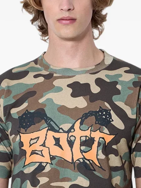 Tricou Bott cu imagine cu model camuflaj maro