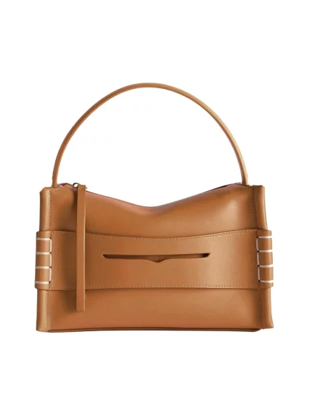 Loafersy Jw Anderson skórzane z logo brązowe