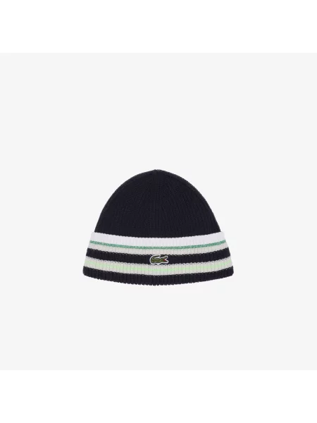 Lacoste Wełniana Czapka Unisex granatowa