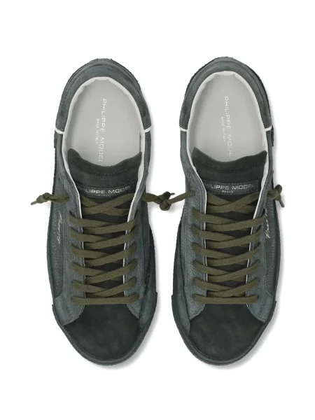 Sneakerși Philippe Model Paris din piele de căprioară verde