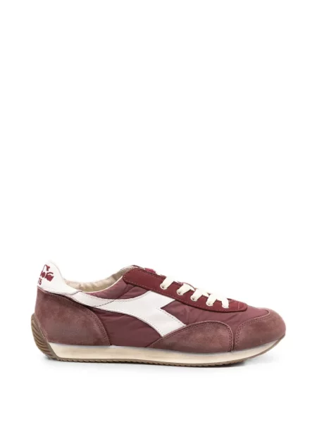 Sneakerși Diadora cu șireturi din dantelă roșu
