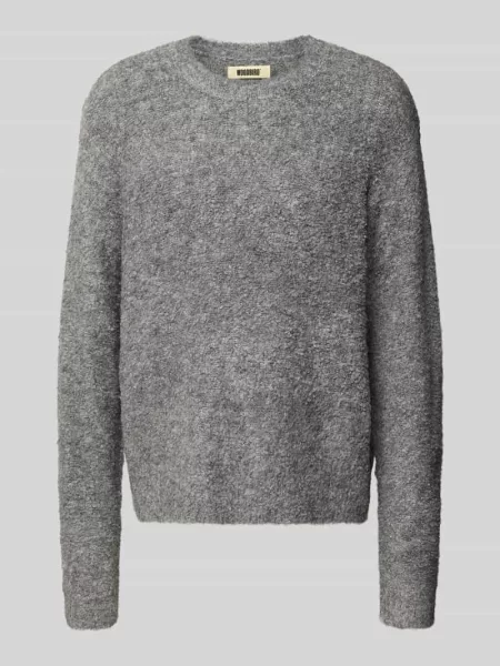 Sweter z dzianiny o kroju loose fit z dodatkiem wełny model „Kurt” Woodbird
