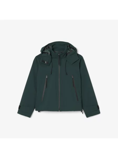 Lacoste Wodoodporna Parka Z Kapturem O Kroju Oversize zielona