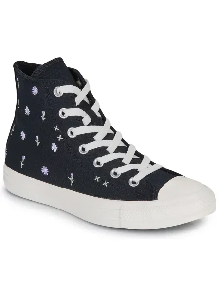 Superge Converse Chuck Taylor All Star z vezenjem s cvetličnim vzorcem črna