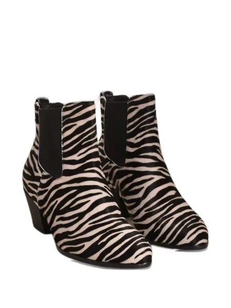 Botine chelsea Hogan cu imagine cu model zebră negru