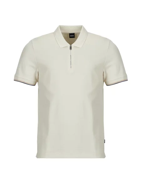 Polo majica Boss s kratkimi rokavi bež