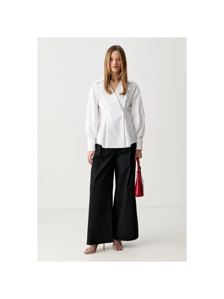 Karl Lagerfeld spodnie wide leg czarne