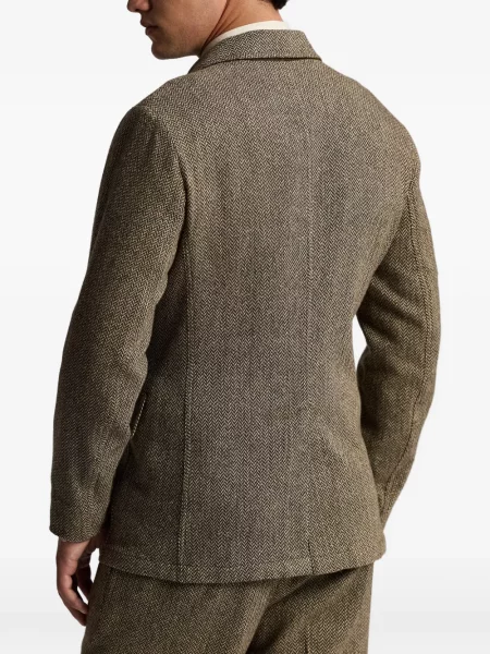Sacou Ralph Lauren Rrl cu model herringbone maro