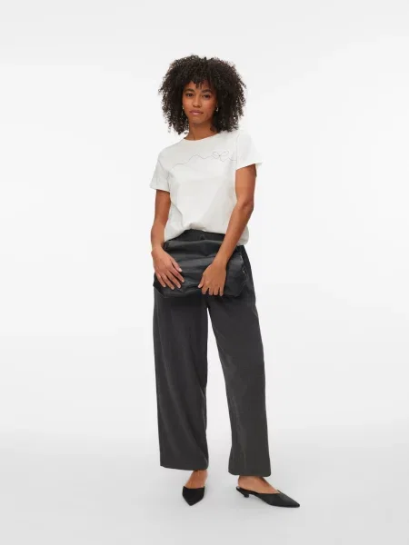 VERO MODA Tričko VMKILANO čierna biela
