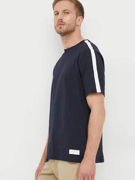 Kratka majica Tommy Hilfiger mornarsko modra črna