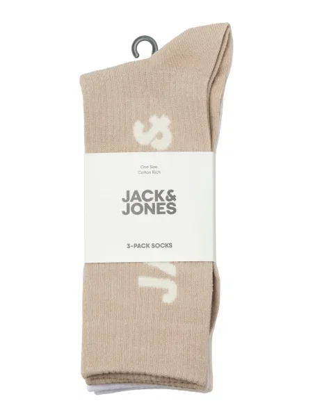 JACK & JONES Ponožky JACHARLEY tmavošedá / svetlosivá / čierna biela