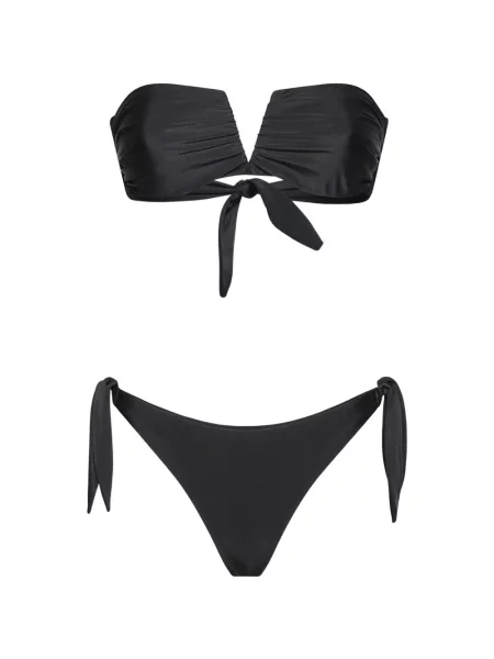 Bikini Me Fui cu volane cu legături negru