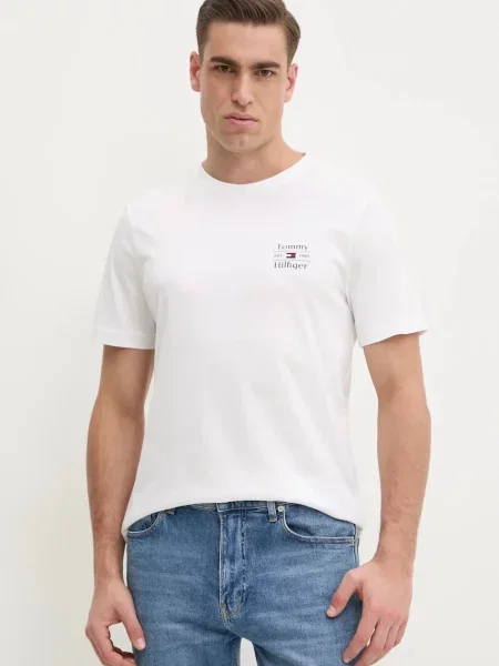 Тениска Tommy Hilfiger с принт бяло