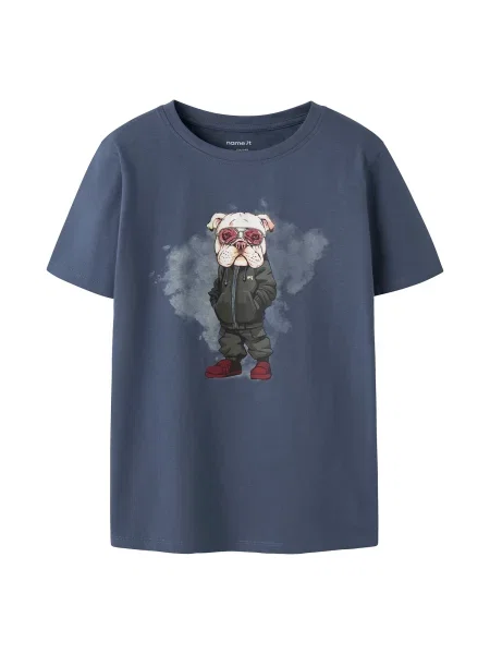 NAME IT Tricou NKMLegu albastru închis / roșu / negru alb