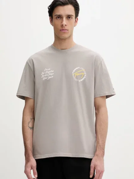 Tommy Jeans tričko pánske béžová