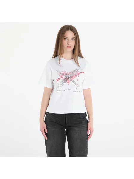 Tričko AllSaints Heartache Lisa Tee White S bílé
