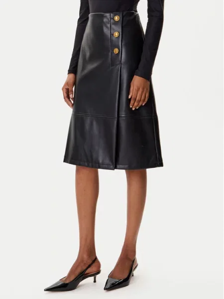 TWINSET Спідниця зі штучної шкіри чорний