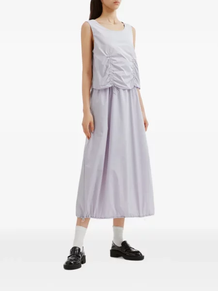 Rochie maxi Tout A Coup cu volane cu cordon violet