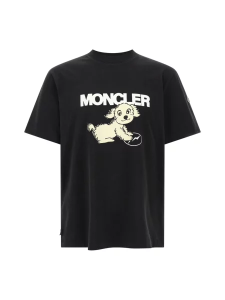 Koszulka Moncler z nadrukiem czarna