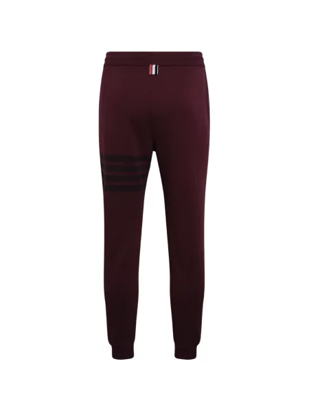 Pantaloni Thom Browne cu dungi alergare roșu