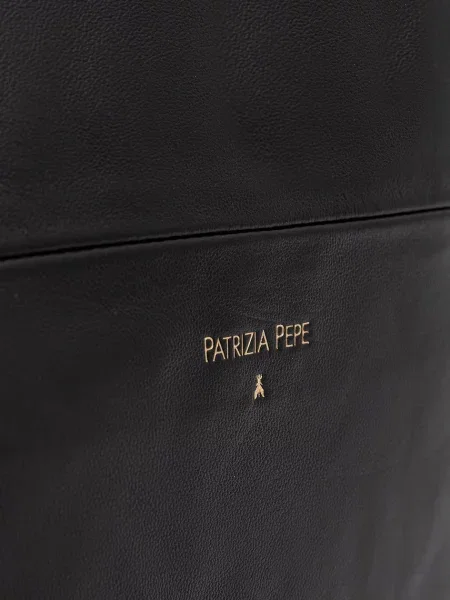 Кожаная сумка хобо Patrizia Pepe