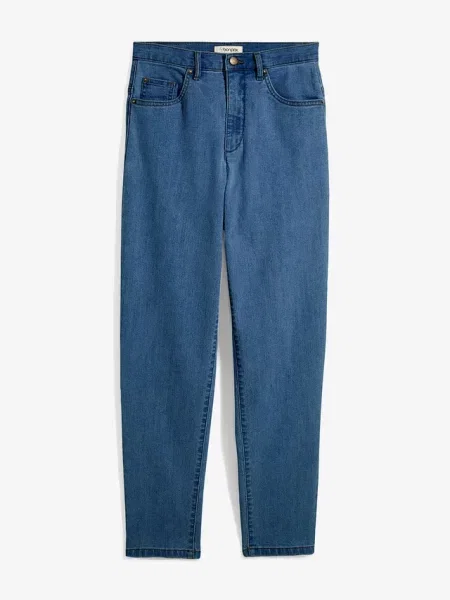 Dżinsy Mom ze stretchem high waist niebieskie