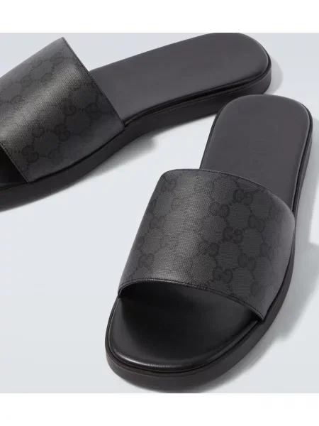 Sandale Gucci din canvas negru