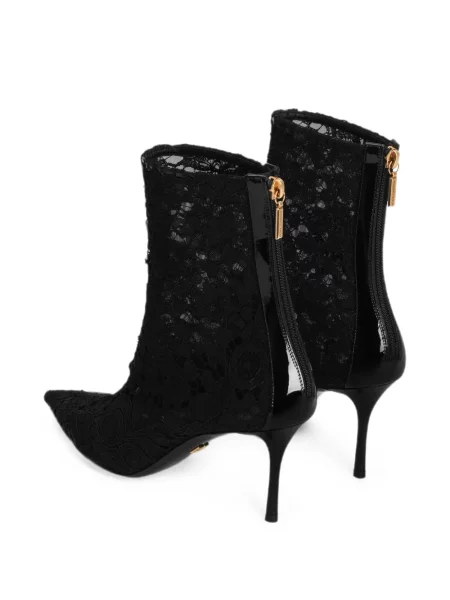 Боти до глезена Dolce & Gabbana с дантела черно