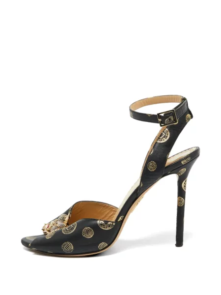 Sandale Charlotte Olympia din piele cu bretele negru